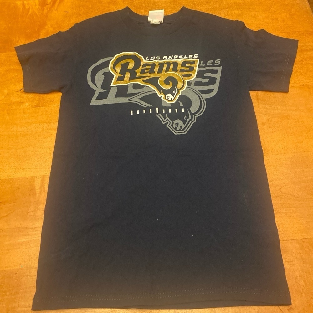 Majestic Navy and Gold Los Angeles Rams Short Sleeve Tee